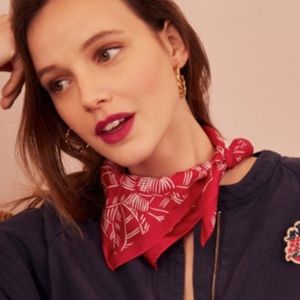 🇫🇷Des Petits Hauts silk fushia/hot pink Opita scarf